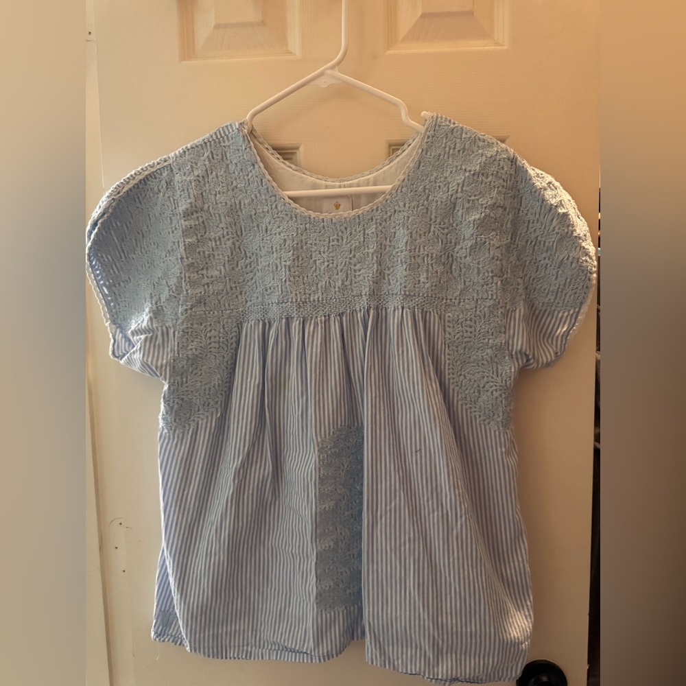 Blue Striped Women's Top